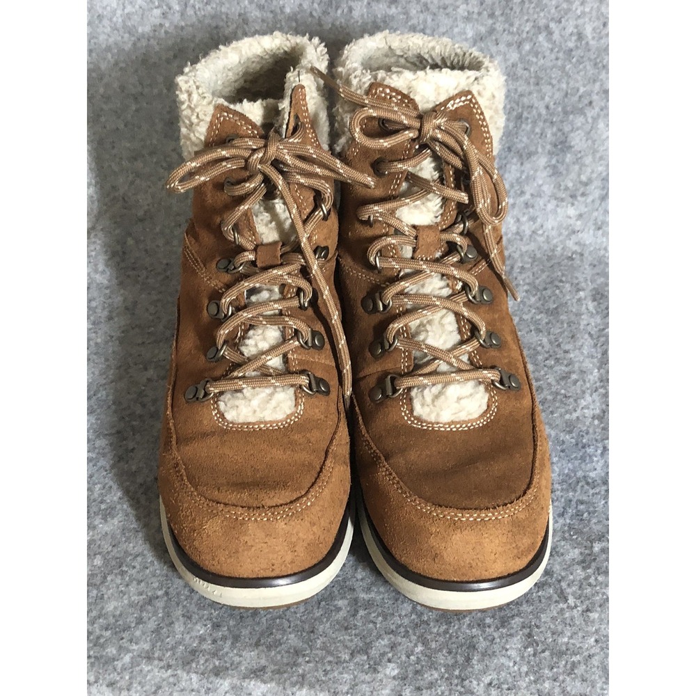 L.L. Bean Boots Womens 9.5 Medium Brown Mountain Lodge Sherpa Lined Insulated